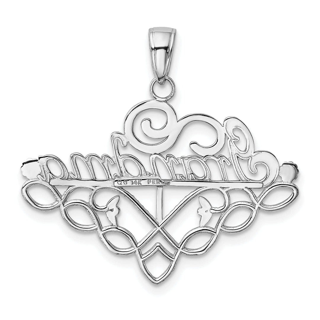 Lovely Rita's Pendants & Charms 14k White Gold Grandma Charm Holder Pendant