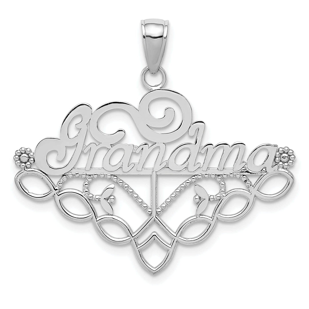 Lovely Rita's Pendants & Charms 14k White Gold Grandma Charm Holder Pendant