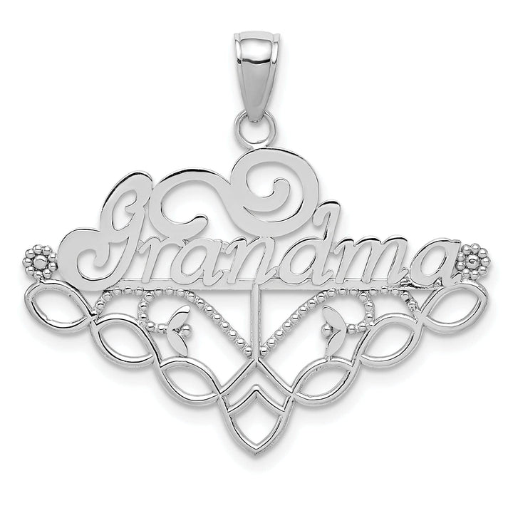 Lovely Rita's Pendants & Charms 14k White Gold Grandma Charm Holder Pendant