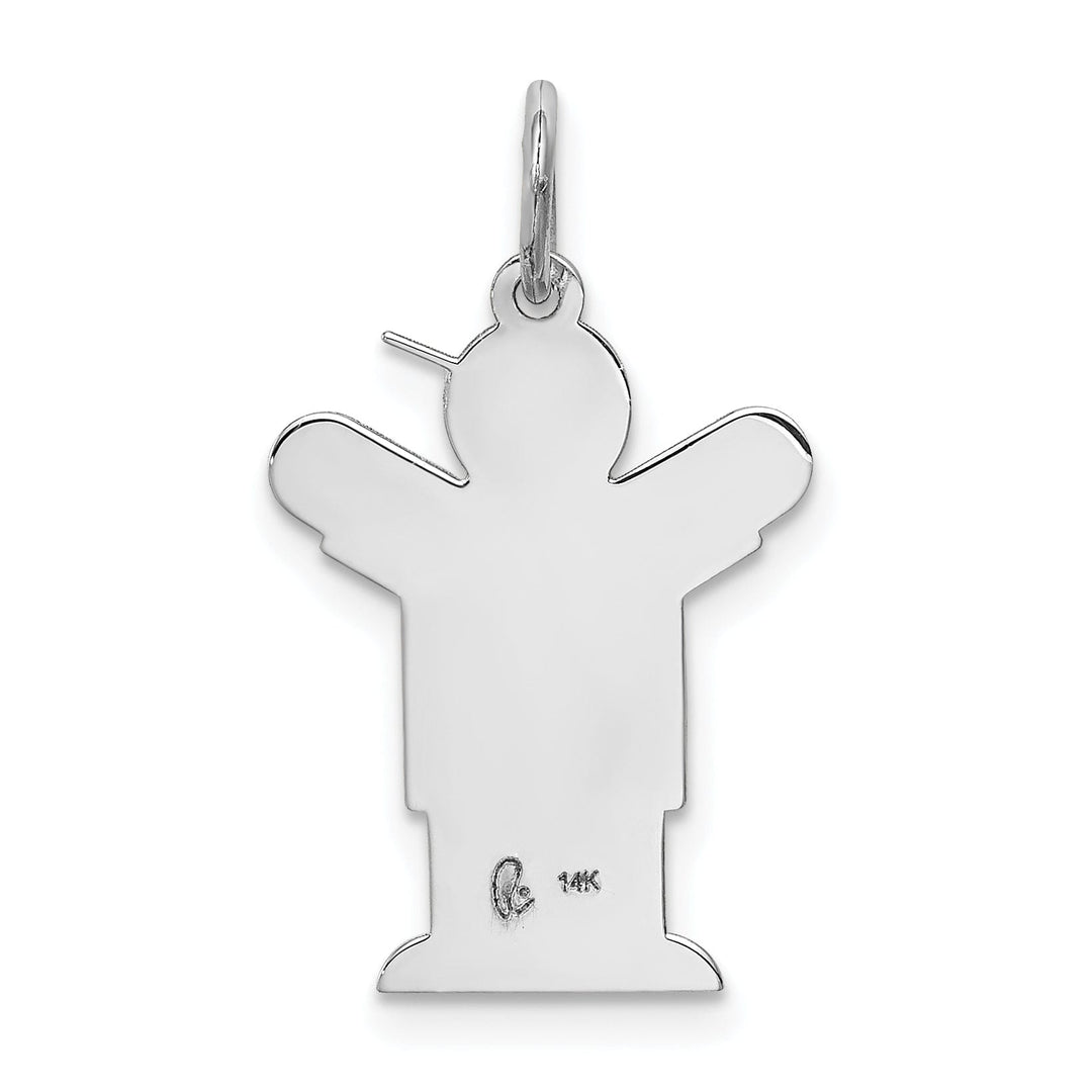 Lovely Rita's Pendants & Charms 14k White Gold Heart Boy With Hat Love Charm
