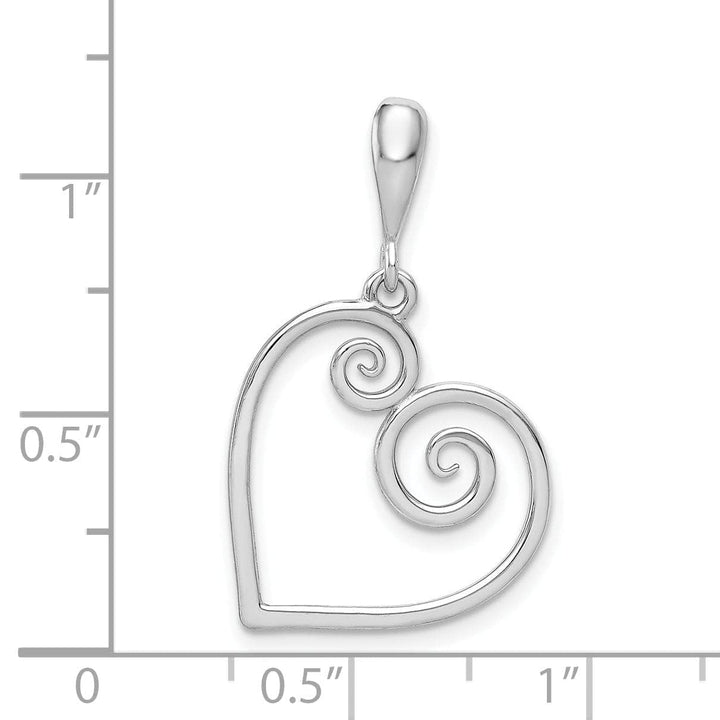 Lovely Rita's Pendants & Charms 14K White Gold Heart Charm Pendant