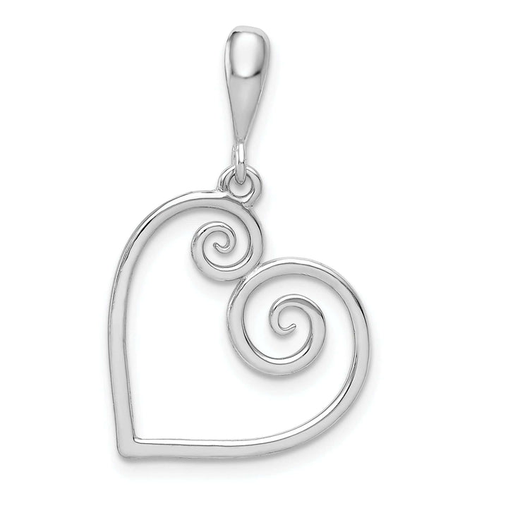 Lovely Rita's Pendants & Charms 14K White Gold Heart Charm Pendant