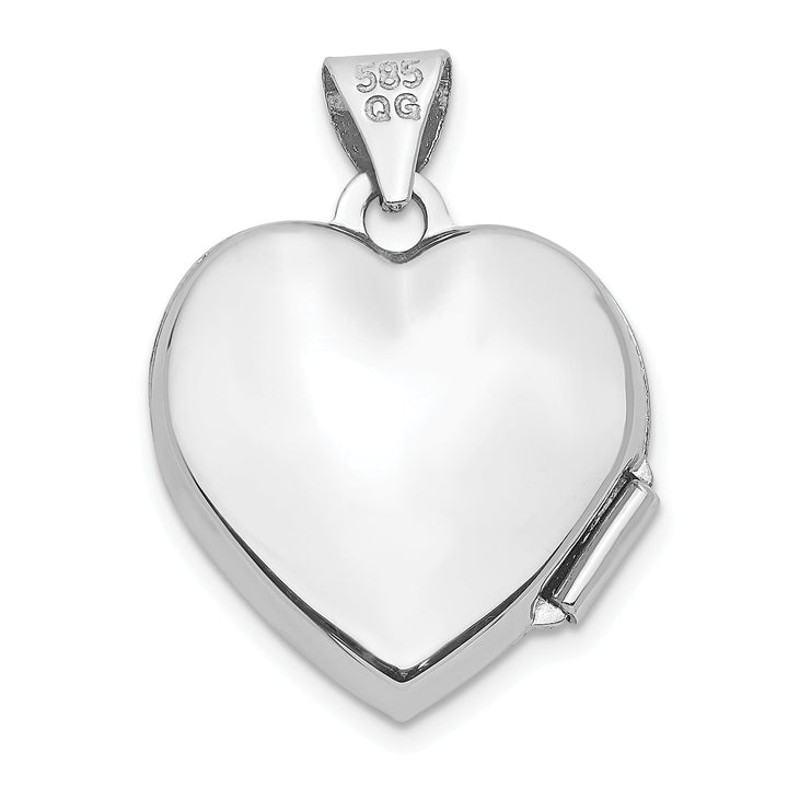 Lovely Rita's Pendants & Charms 14k White Gold Heart Locket