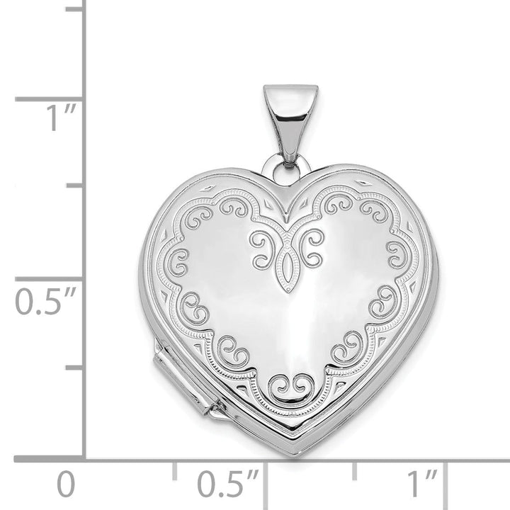 Lovely Rita's Pendants & Charms 14k White Gold Heart Locket
