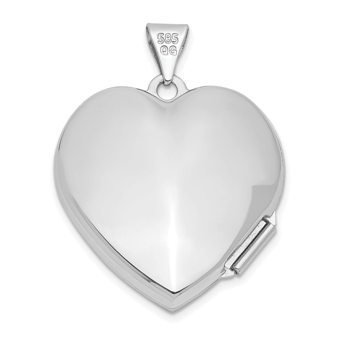 Lovely Rita's Pendants & Charms 14k White Gold Heart Locket
