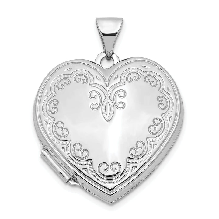 Lovely Rita's Pendants & Charms 14k White Gold Heart Locket