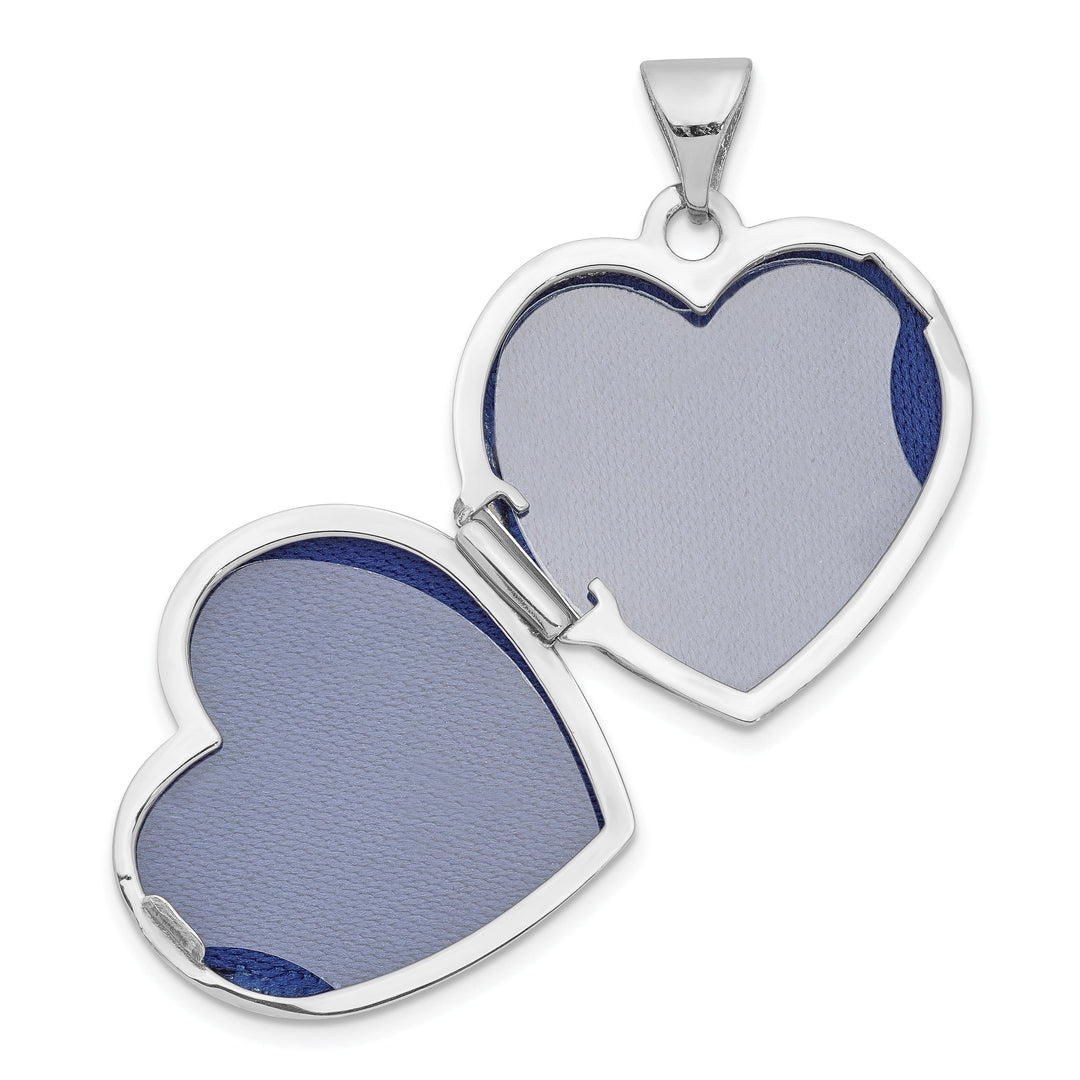 Lovely Rita's Pendants & Charms 14k White Gold Heart withTree Locket