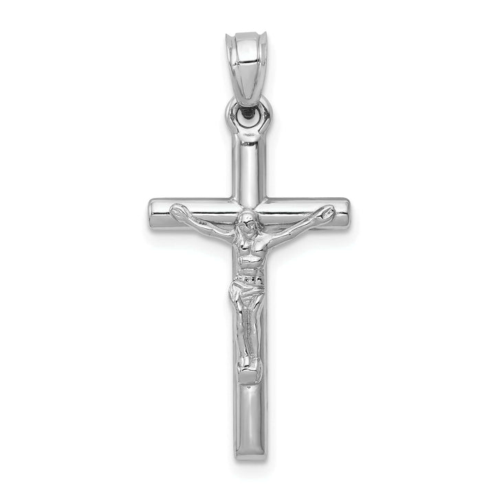 Lovely Rita's Pendants & Charms 14k White Gold Hollow Cross Crucifix Pendant