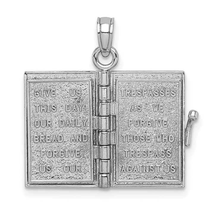 Lovely Rita's Pendants & Charms 14K White Gold Holy Bible Book Prayer Pendant