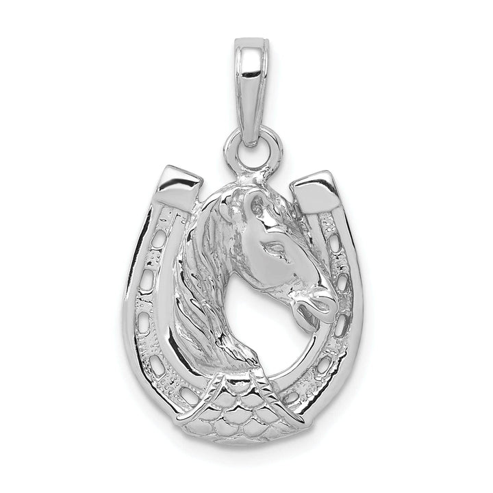 Lovely Rita's Pendants & Charms 14k white gold horsehead pendant