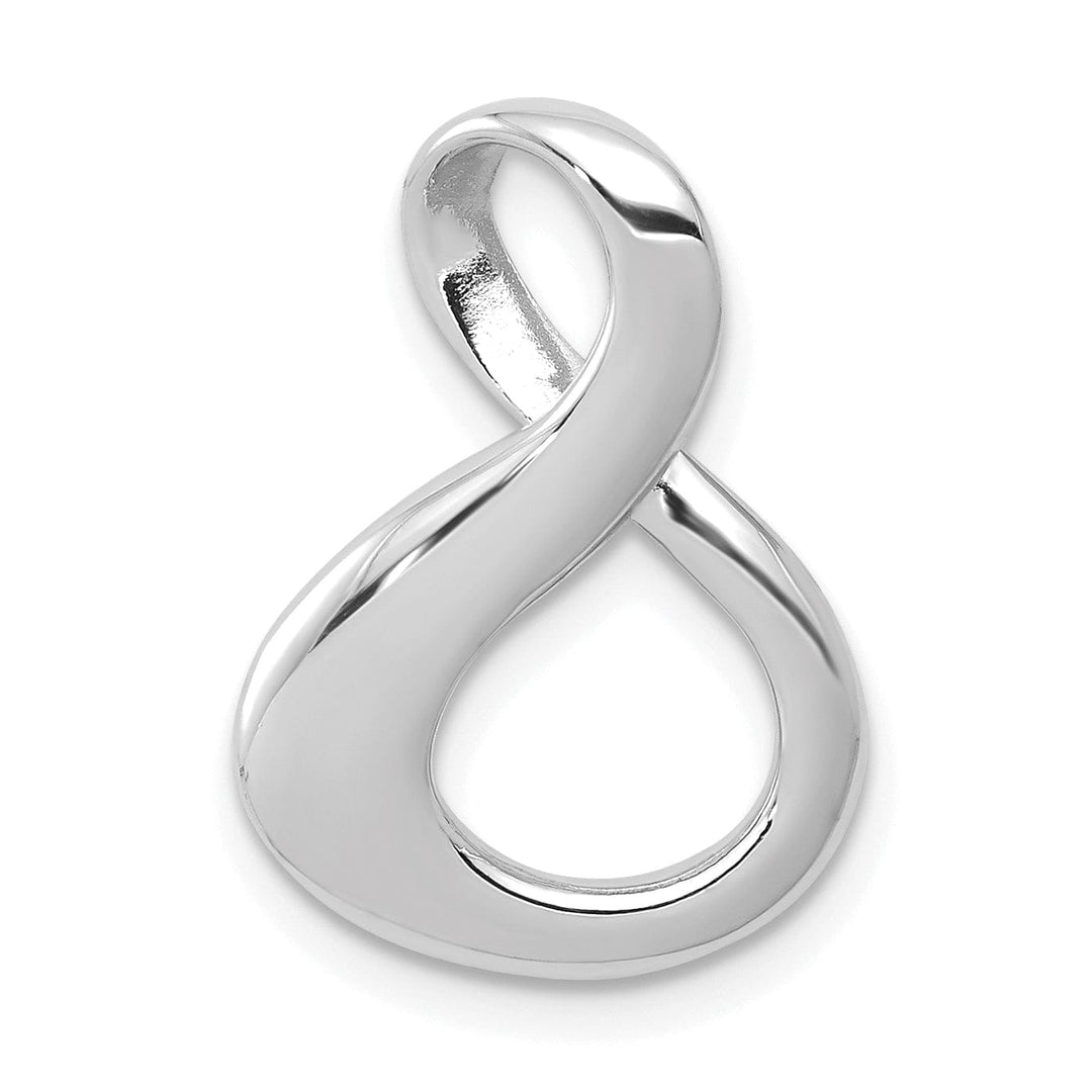 Lovely Rita's Pendants & Charms 14K White Gold Infinity Style Design Omega Slide Pendant fits upto 6 mm Chain