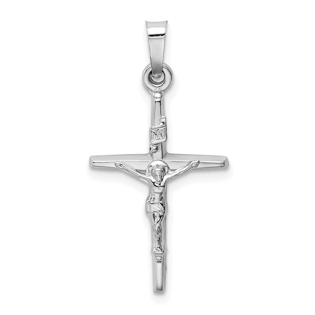 Lovely Rita's Pendants & Charms 14k White Gold INRI Crucifix Pendant