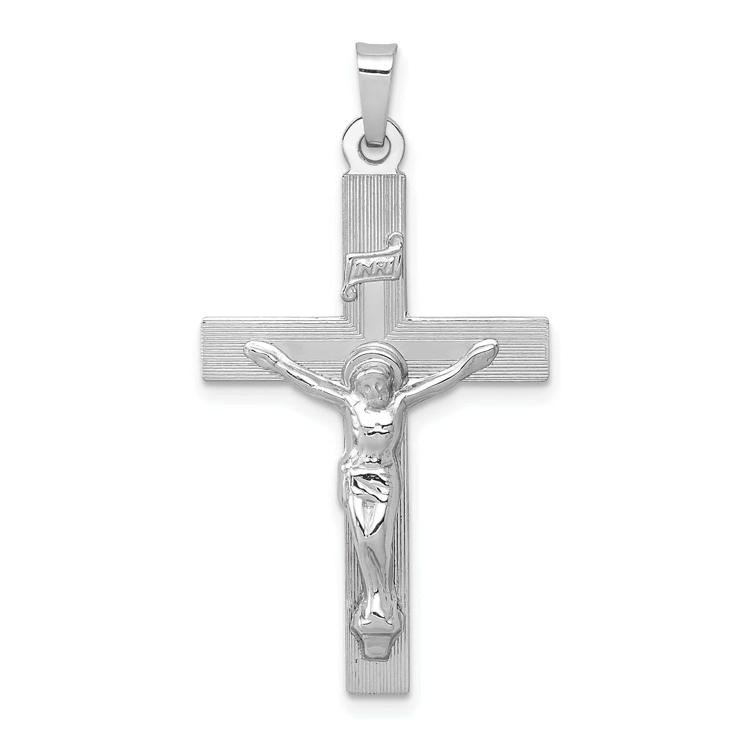 Lovely Rita's Pendants & Charms 14k White Gold INRI Crucifix Pendant