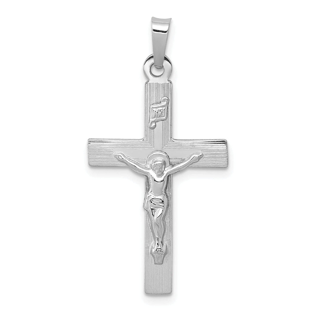 Lovely Rita's Pendants & Charms 14k White Gold INRI Crucifix Pendant