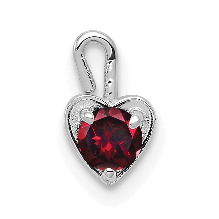 Lovely Rita's Pendants & Charms 14k White Gold July Birthstone Heart Charm