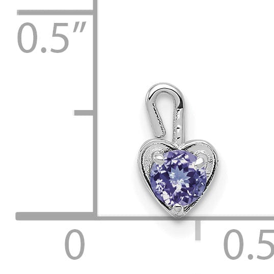 Lovely Rita's Pendants & Charms 14k White Gold June Birthstone Heart Charm