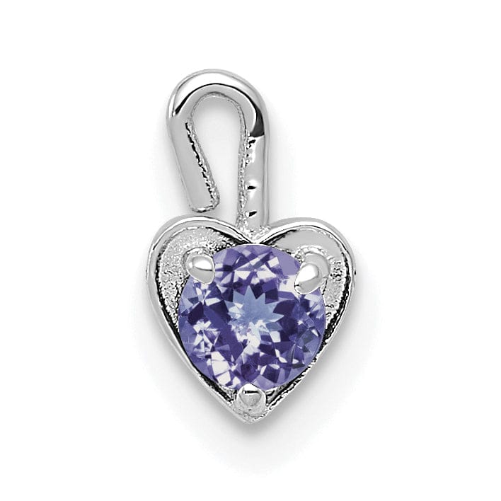 Lovely Rita's Pendants & Charms 14k White Gold June Birthstone Heart Charm