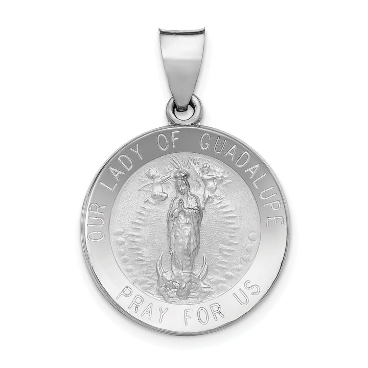 Lovely Rita's Pendants & Charms 14k White Gold Lady of Guadalupe Medal