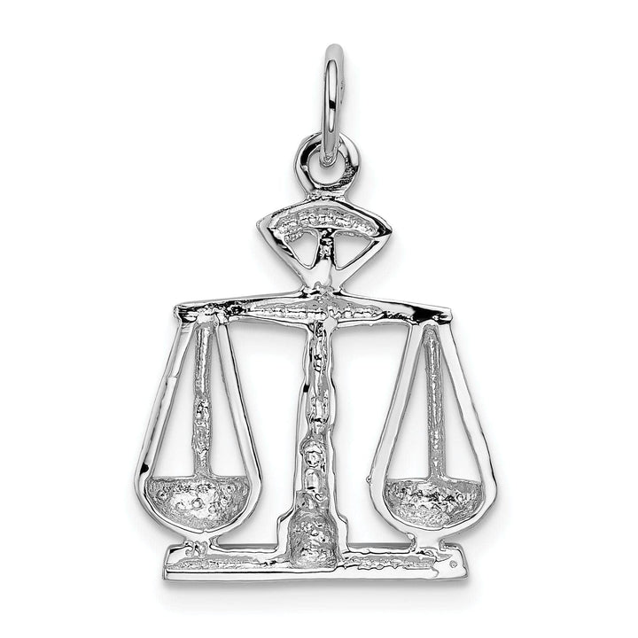 Lovely Rita's Pendants & Charms 14k White Gold Large Scales of Justice Pendant