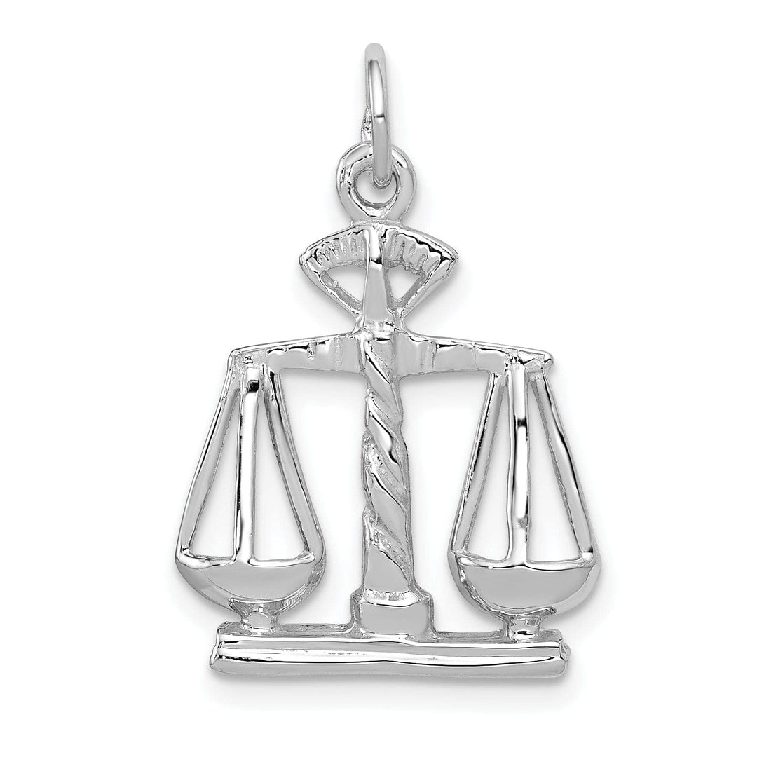 Lovely Rita's Pendants & Charms 14k White Gold Large Scales of Justice Pendant