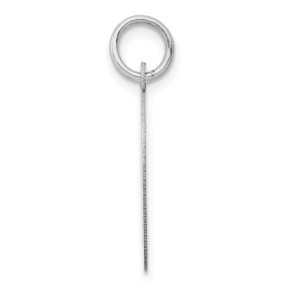 Lovely Rita's Pendants & Charms 14K White Gold Large Size Fancy Script Design Letter D Initial Pendant