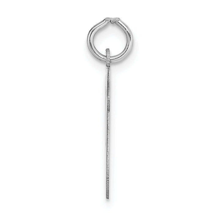 Lovely Rita's Pendants & Charms 14K White Gold Large Size Fancy Script Design Letter W Initial Pendant