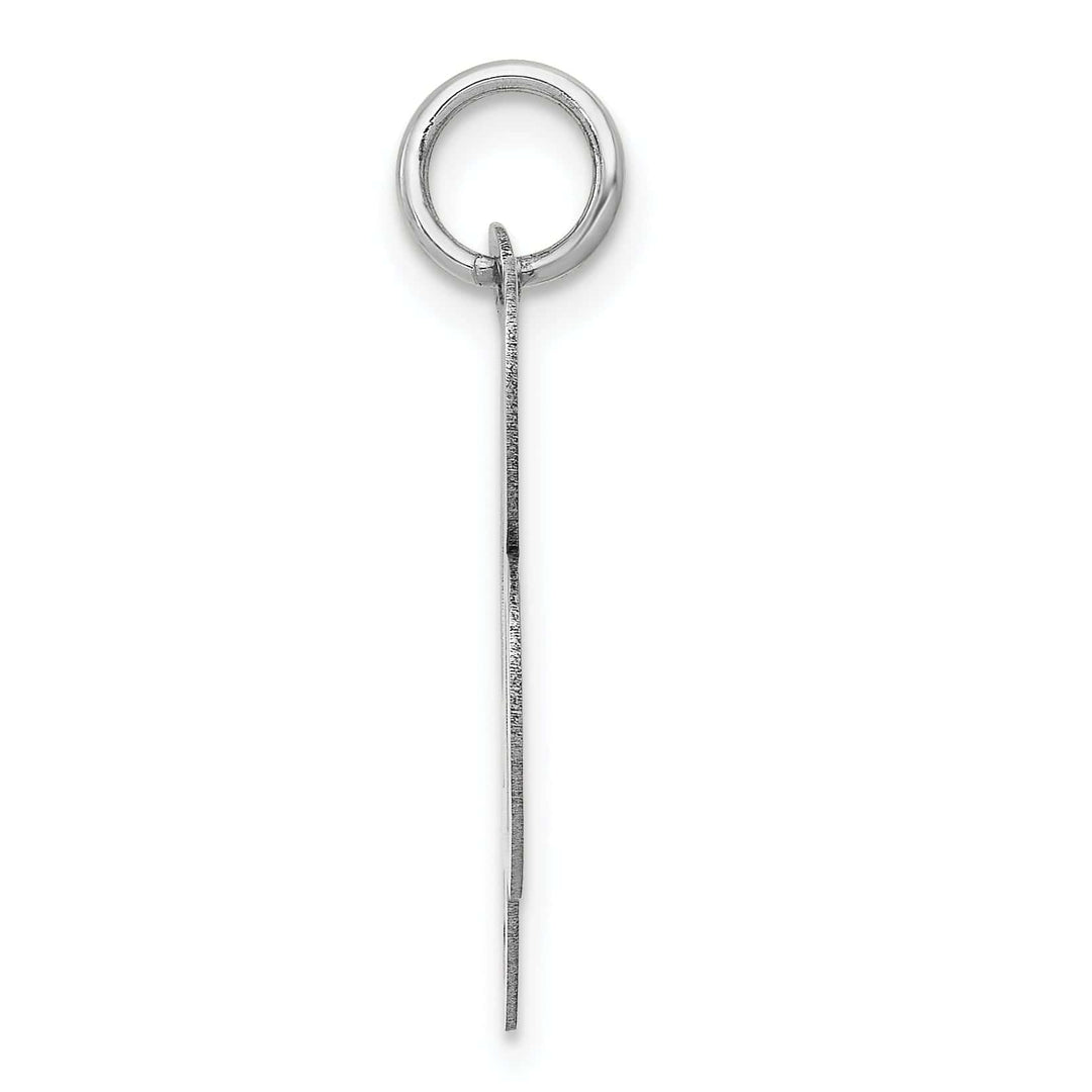 Lovely Rita's Pendants & Charms 14K White Gold Large Size Fancy Script Letter B Initial Charm Pendant