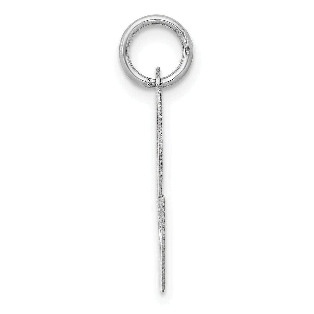 Lovely Rita's Pendants & Charms 14K White Gold Large Size Fancy Script Letter C Initial Charm Pendant