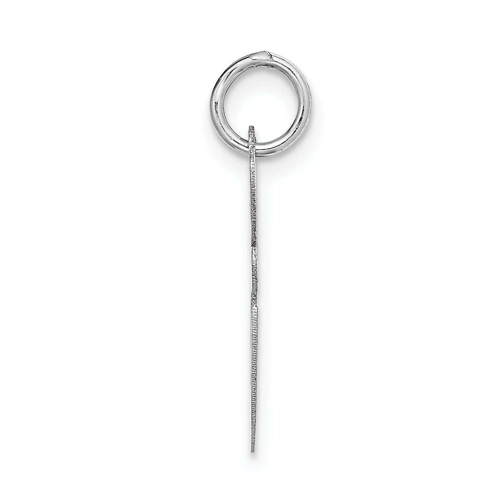 Lovely Rita's Pendants & Charms 14K White Gold Large Size Fancy Script Letter E Initial Charm Pendant