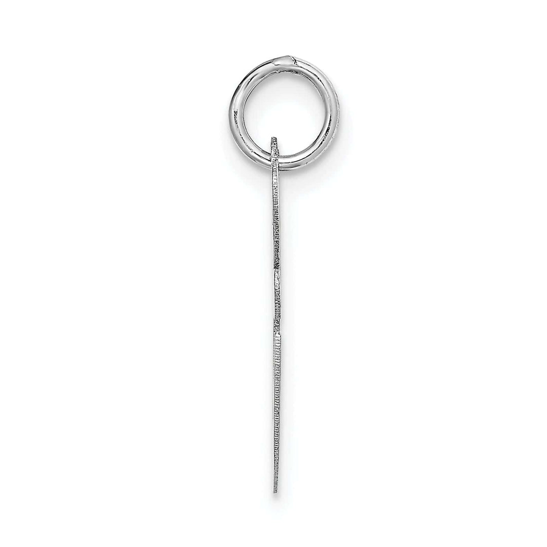 Lovely Rita's Pendants & Charms 14K White Gold Large Size Fancy Script Letter E Initial Charm Pendant