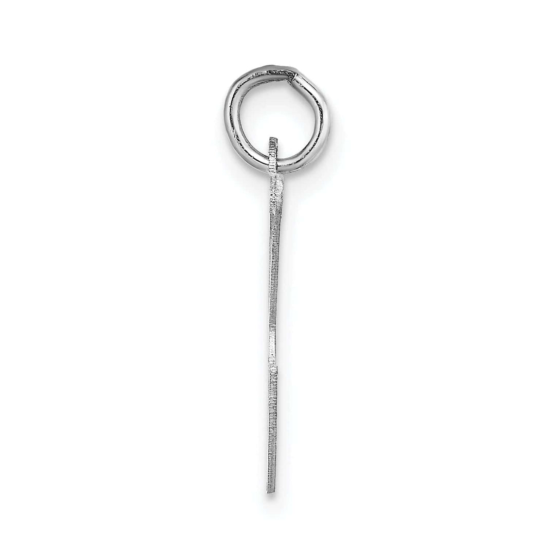 Lovely Rita's Pendants & Charms 14K White Gold Large Size Fancy Script Letter K Initial Charm Pendant