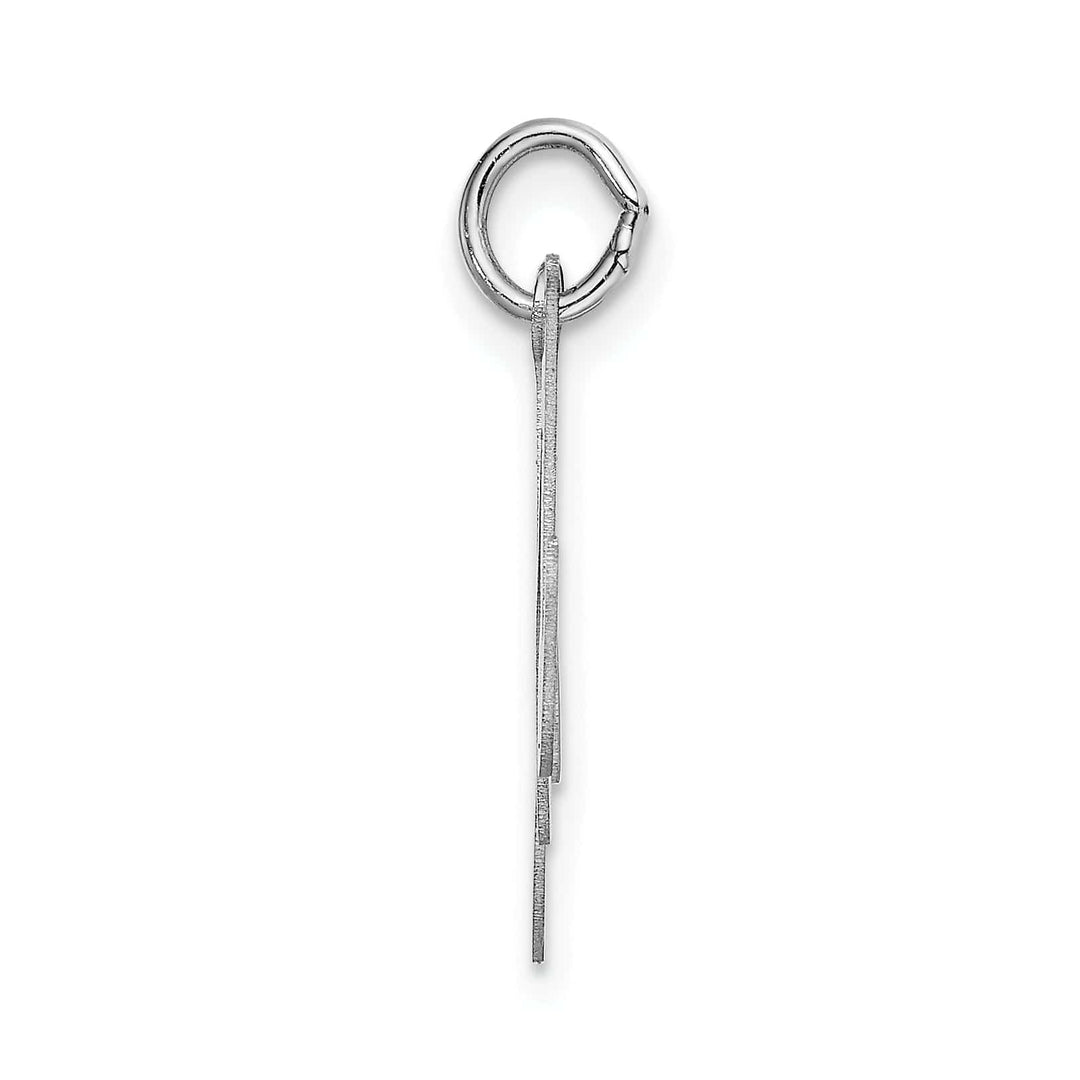 Lovely Rita's Pendants & Charms 14K White Gold Large Size Fancy Script Letter M Initial Charm Pendant