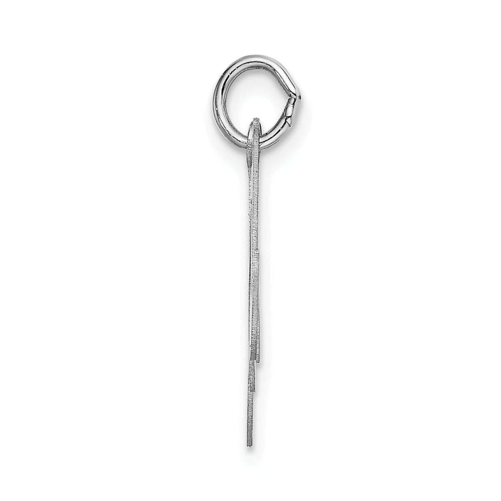 Lovely Rita's Pendants & Charms 14K White Gold Large Size Fancy Script Letter M Initial Charm Pendant