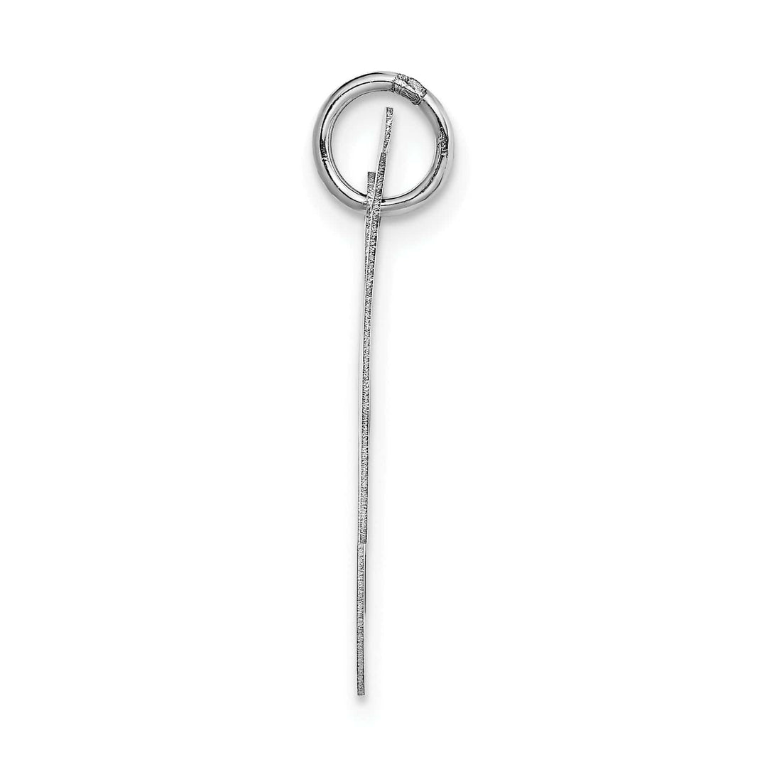 Lovely Rita's Pendants & Charms 14K White Gold Large Size Fancy Script Letter N Initial Charm Pendant