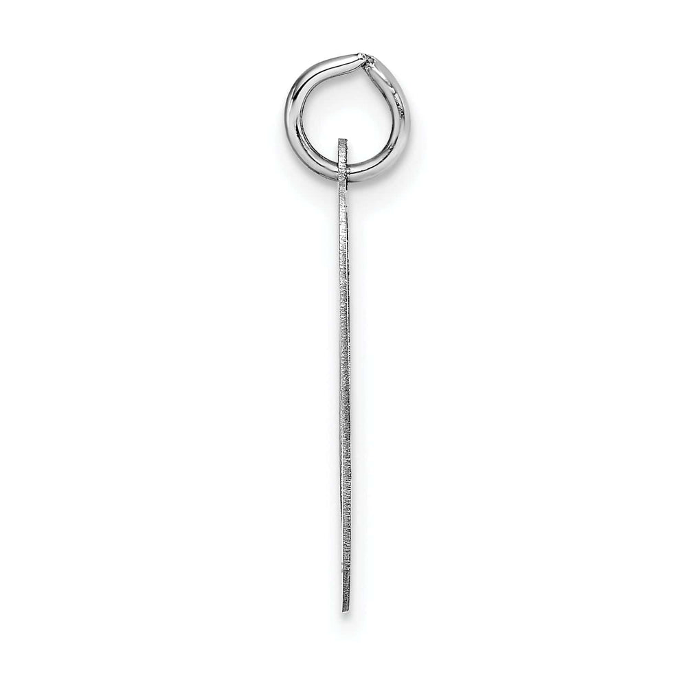 Lovely Rita's Pendants & Charms 14K White Gold Large Size Fancy Script Letter O Initial Charm Pendant