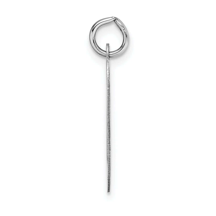 Lovely Rita's Pendants & Charms 14K White Gold Large Size Fancy Script Letter O Initial Charm Pendant