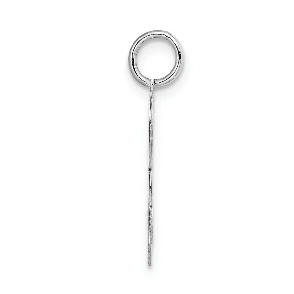 Lovely Rita's Pendants & Charms 14K White Gold Large Size Fancy Script Letter R Initial Charm Pendant