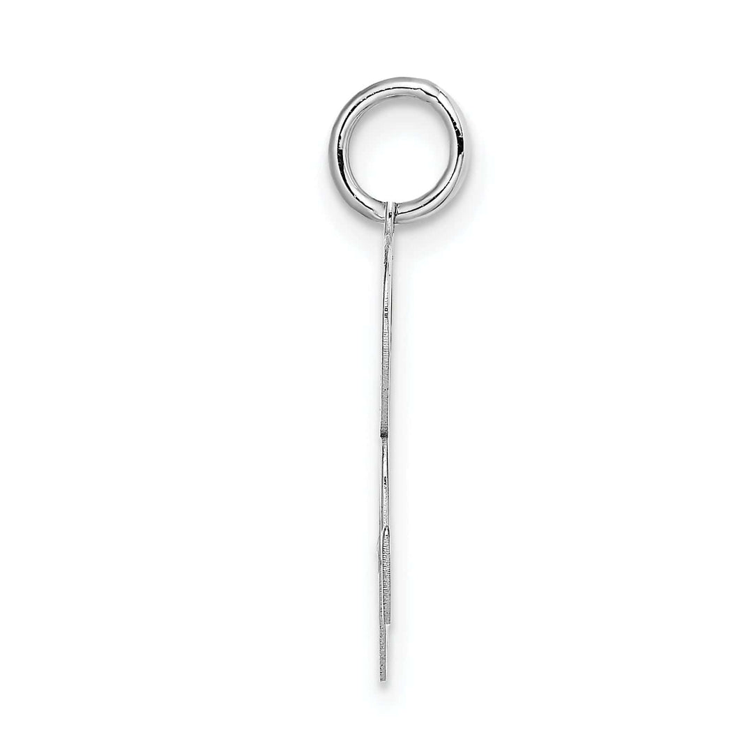 Lovely Rita's Pendants & Charms 14K White Gold Large Size Fancy Script Letter R Initial Charm Pendant