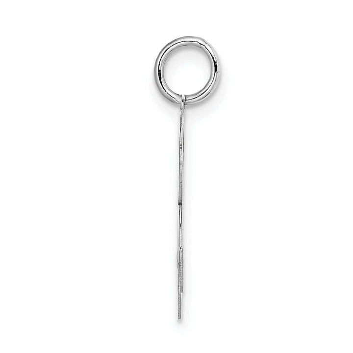 Lovely Rita's Pendants & Charms 14K White Gold Large Size Fancy Script Letter R Initial Charm Pendant