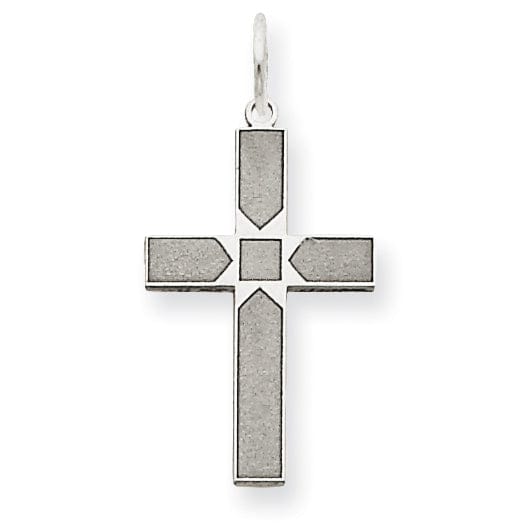 Lovely Rita's Pendants & Charms 14k White Gold Laser Designed Cross Pendant