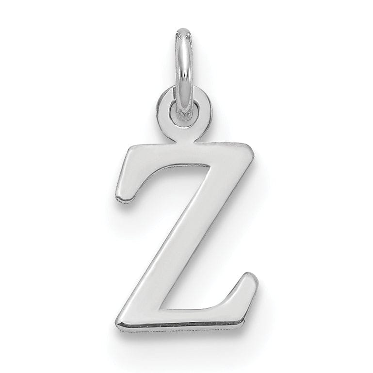 Lovely Rita's Pendants & Charms 14k White Gold Letter Z Initial Design Charm Pendant
