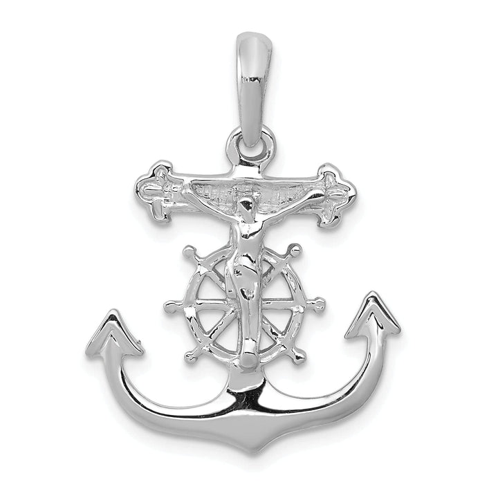 Lovely Rita's Pendants & Charms 14k White Gold Mariner's Cross Pendant