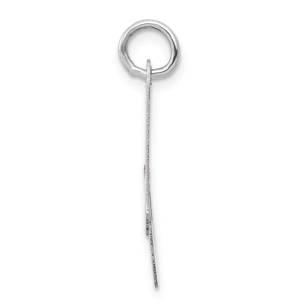 Lovely Rita's Pendants & Charms 14K White Gold Medium Size Fancy Script Design Letter A Initial Pendant