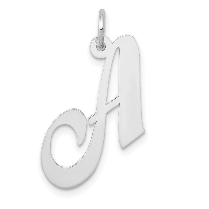 Lovely Rita's Pendants & Charms 14K White Gold Medium Size Fancy Script Design Letter A Initial Pendant