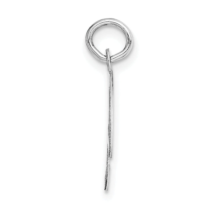 Lovely Rita's Pendants & Charms 14K White Gold Medium Size Fancy Script Design Letter F Initial Pendant