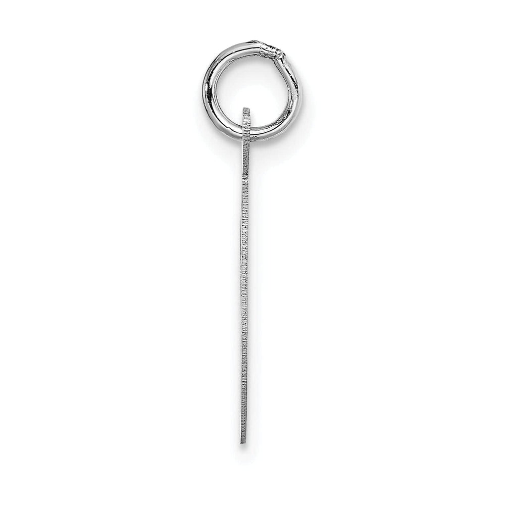 Lovely Rita's Pendants & Charms 14K White Gold Medium Size Fancy Script Design Letter T Initial Pendant