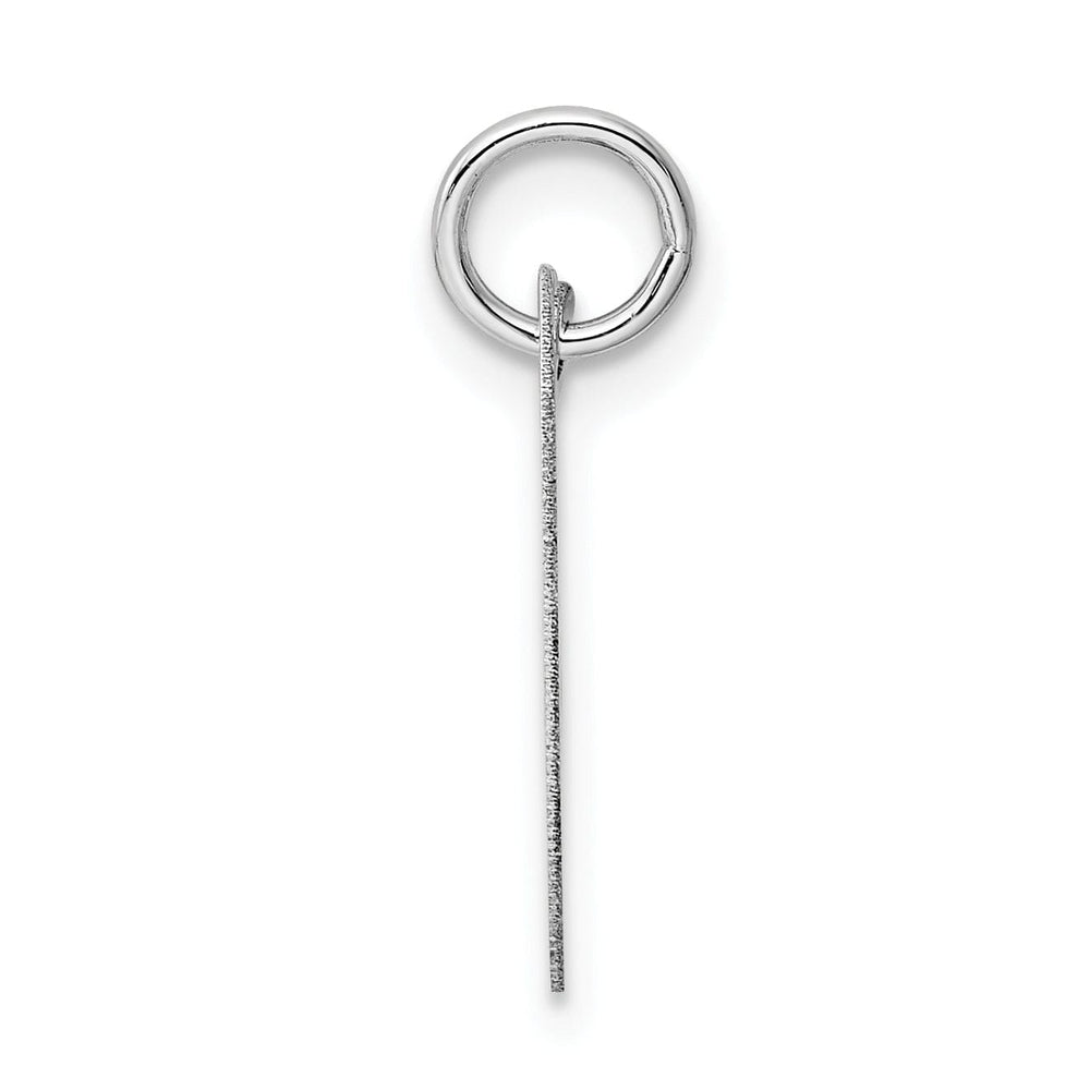 Lovely Rita's Pendants & Charms 14K White Gold Medium Size Fancy Script Design Letter V Initial Pendant