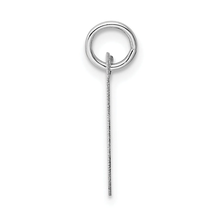 Lovely Rita's Pendants & Charms 14K White Gold Medium Size Fancy Script Design Letter V Initial Pendant