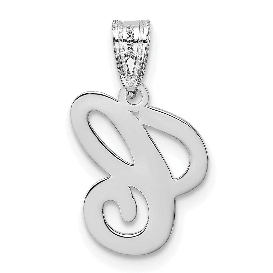 Lovely Rita's Pendants & Charms 14K White Gold Medium Size Script Design Letter C Initial  Charm Pendant