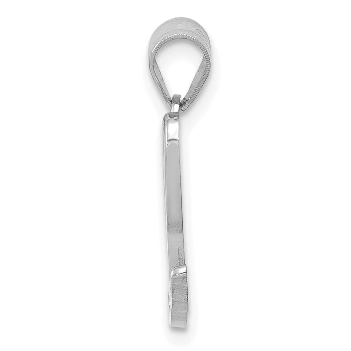 Lovely Rita's Pendants & Charms 14K White Gold Medium Size Script Design Letter L Initial Charm Pendant